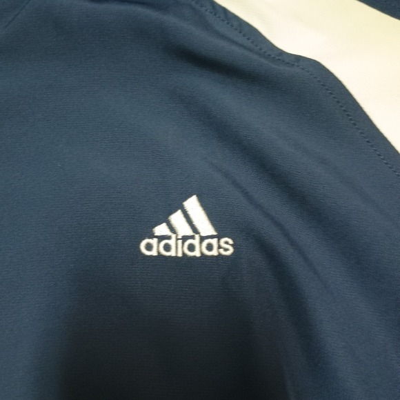 Vintage Adidas Track Wind Breaker Jacket Blue Size Medium ClimaProof 2004 - Picture 2 of 7